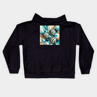 Three zebras by Charlotte VanRoss (cvanross) ) Kids Hoodie